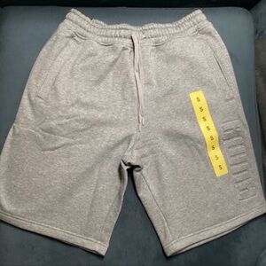 Puma Men Gray Fleece Shorts